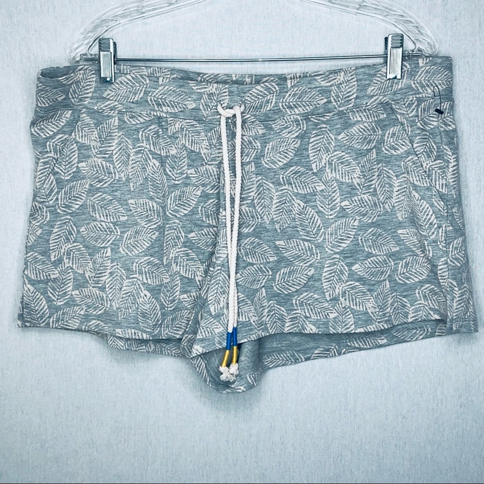 Jenni French Terry Pajama Shorts Gray/Cream Xl